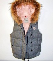 MONCLER MODE DES GILET CASUAL GRIS